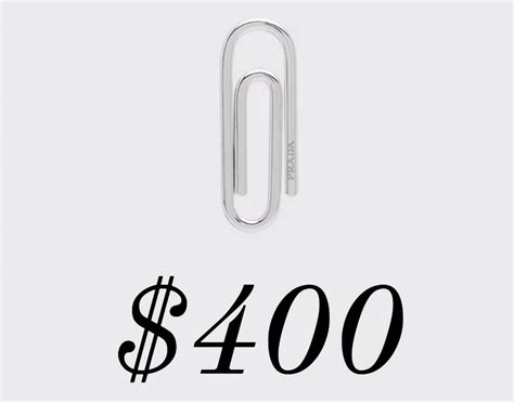 buy prada paper clip|prada 400 dollar paper clip.